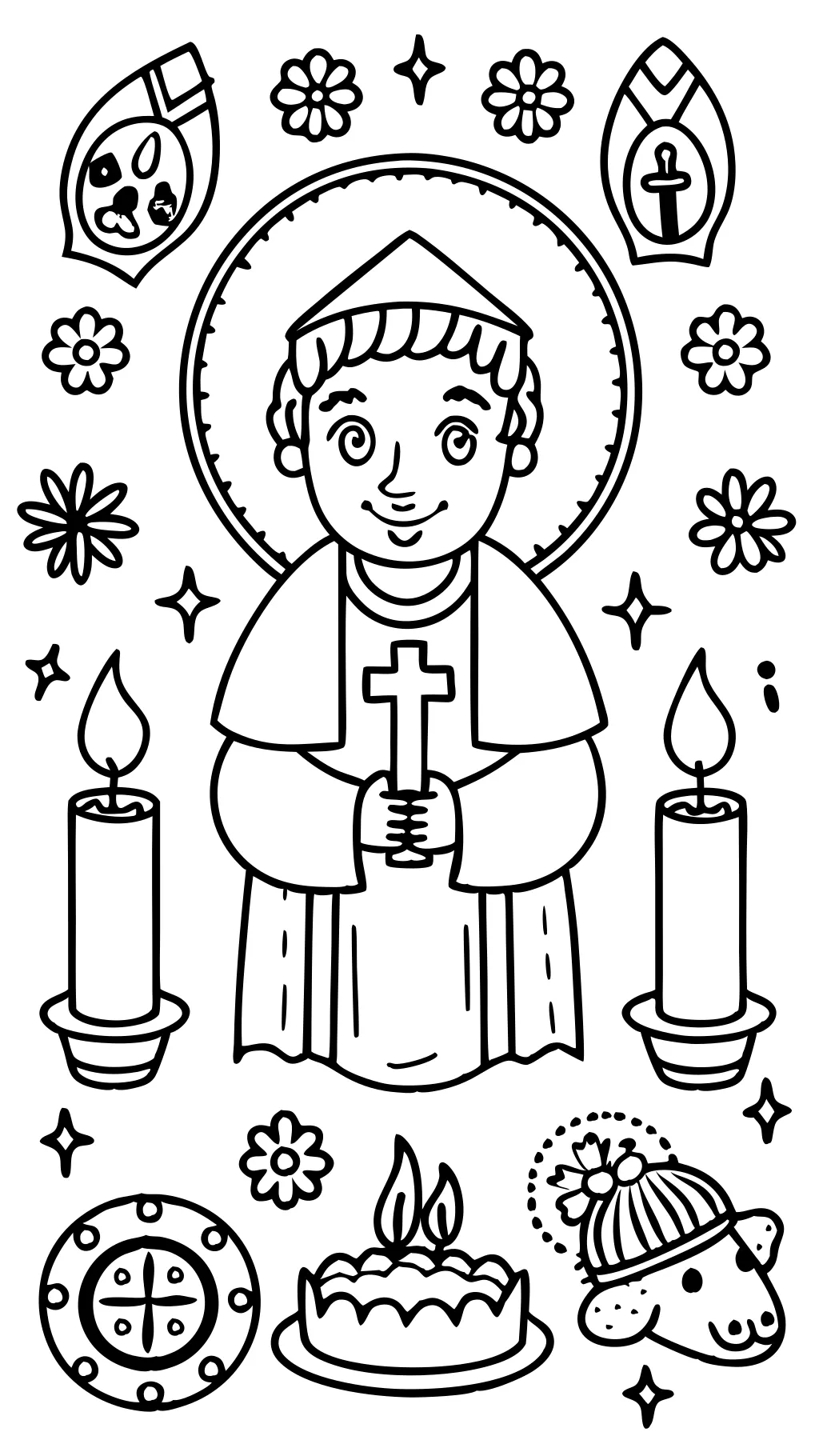 saints day coloring page